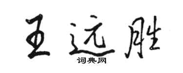 駱恆光王遠勝行書個性簽名怎么寫