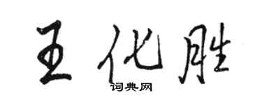 駱恆光王化勝行書個性簽名怎么寫
