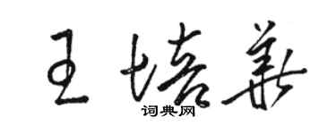 駱恆光王培華草書個性簽名怎么寫