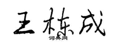 曾慶福王棟成行書個性簽名怎么寫