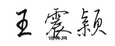 駱恆光王震穎行書個性簽名怎么寫