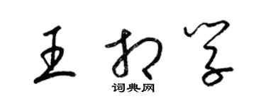 梁錦英王相學草書個性簽名怎么寫