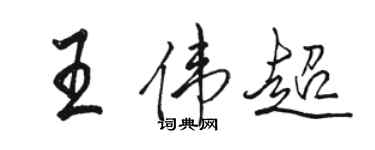 駱恆光王偉超行書個性簽名怎么寫