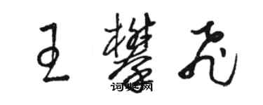 駱恆光王攀飛草書個性簽名怎么寫