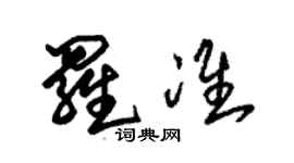 朱錫榮羅準草書個性簽名怎么寫