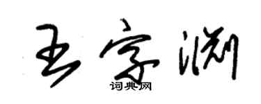 朱錫榮王字淵草書個性簽名怎么寫