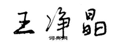 曾慶福王淨晶行書個性簽名怎么寫