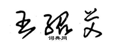 朱錫榮王紹艾草書個性簽名怎么寫