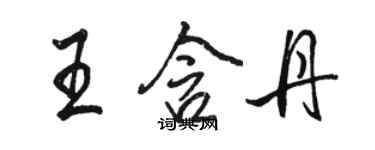 駱恆光王含丹行書個性簽名怎么寫