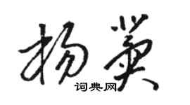駱恆光楊冀草書個性簽名怎么寫