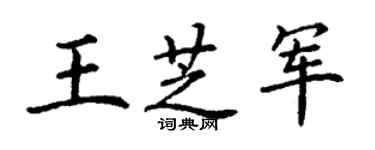 丁謙王芝軍楷書個性簽名怎么寫