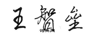 駱恆光王智壘行書個性簽名怎么寫