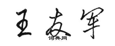 駱恆光王友軍行書個性簽名怎么寫