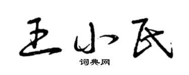 曾慶福王小民草書個性簽名怎么寫