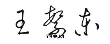 駱恆光王繁東草書個性簽名怎么寫