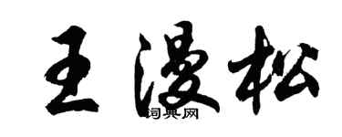 胡問遂王漫松行書個性簽名怎么寫