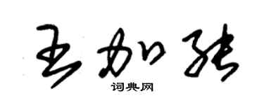 朱錫榮王加能草書個性簽名怎么寫