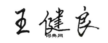 駱恆光王健良行書個性簽名怎么寫