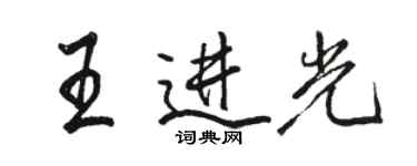 駱恆光王進光行書個性簽名怎么寫