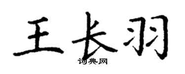 丁謙王長羽楷書個性簽名怎么寫
