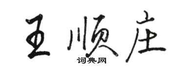 駱恆光王順莊行書個性簽名怎么寫