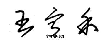 朱錫榮王寧禾草書個性簽名怎么寫