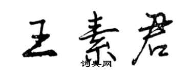 曾慶福王素君行書個性簽名怎么寫