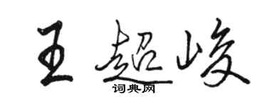 駱恆光王超峻行書個性簽名怎么寫