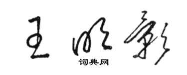 駱恆光王明影草書個性簽名怎么寫