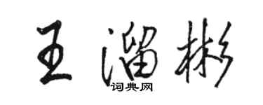 駱恆光王溜彬行書個性簽名怎么寫