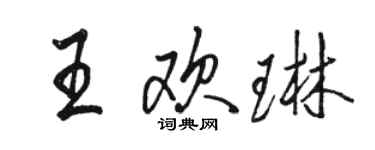 駱恆光王歡琳行書個性簽名怎么寫