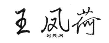 駱恆光王鳳荷行書個性簽名怎么寫