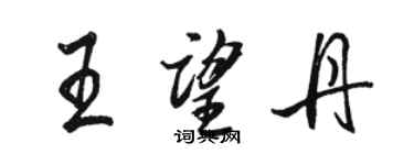 駱恆光王望丹行書個性簽名怎么寫