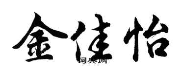 胡問遂金佳怡行書個性簽名怎么寫