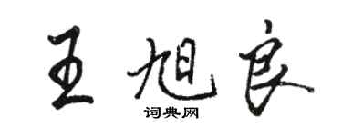 駱恆光王旭良行書個性簽名怎么寫