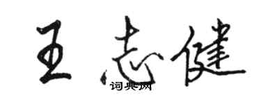 駱恆光王志健行書個性簽名怎么寫