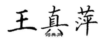 丁謙王真萍楷書個性簽名怎么寫