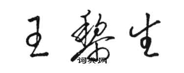 駱恆光王黎生草書個性簽名怎么寫