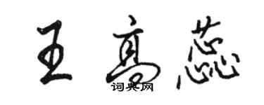 駱恆光王高蕊行書個性簽名怎么寫