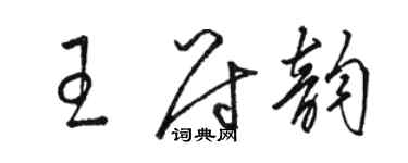 駱恆光王尉韻草書個性簽名怎么寫