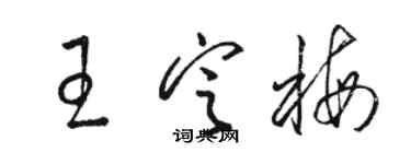 駱恆光王定梅草書個性簽名怎么寫