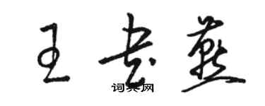 駱恆光王書燕草書個性簽名怎么寫