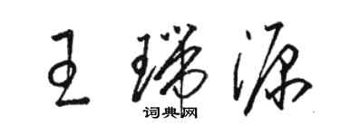 駱恆光王瑞源草書個性簽名怎么寫