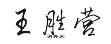 駱恆光王勝營行書個性簽名怎么寫