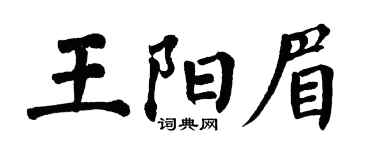 翁闓運王陽眉楷書個性簽名怎么寫