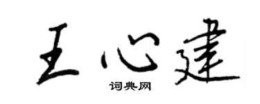 王正良王心建行書個性簽名怎么寫