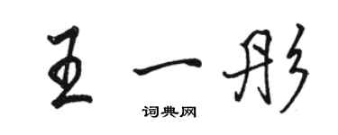 駱恆光王一彤行書個性簽名怎么寫