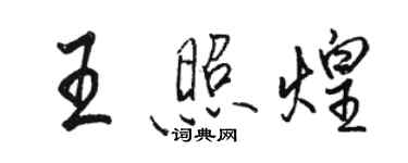 駱恆光王照煌行書個性簽名怎么寫