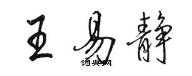 駱恆光王易靜行書個性簽名怎么寫