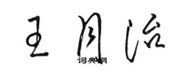 駱恆光王月治草書個性簽名怎么寫